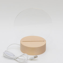 Lampada in plexiglas trasparente  tondo  