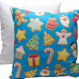 Cuscino con grafica natalizia sul retro 