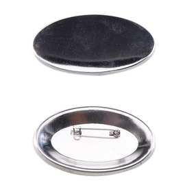 Bottone ovale con spilla 45 mm x 69 mm